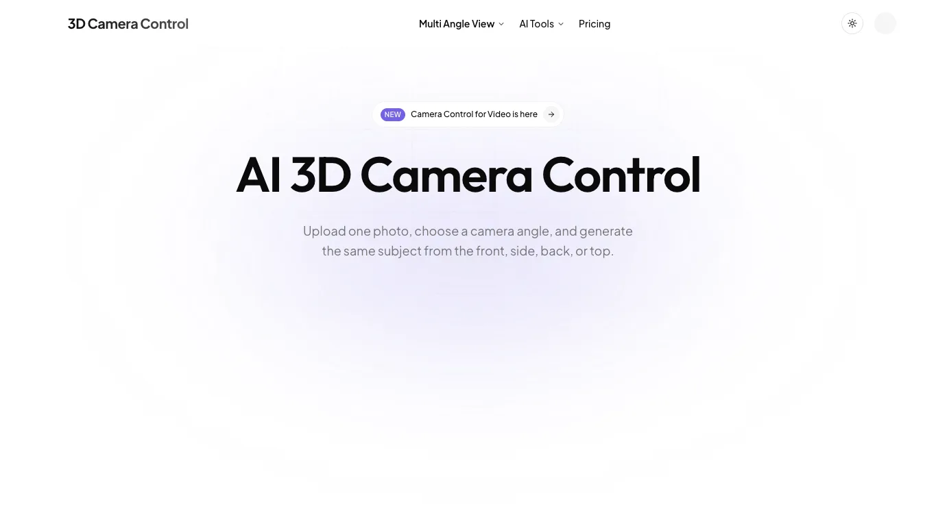 3D Camera Control official homepage screenshot