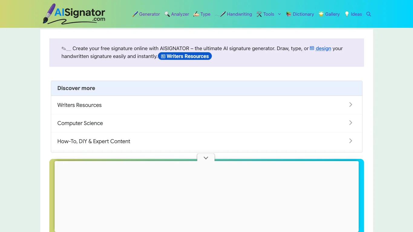 AISIGNATOR official homepage screenshot