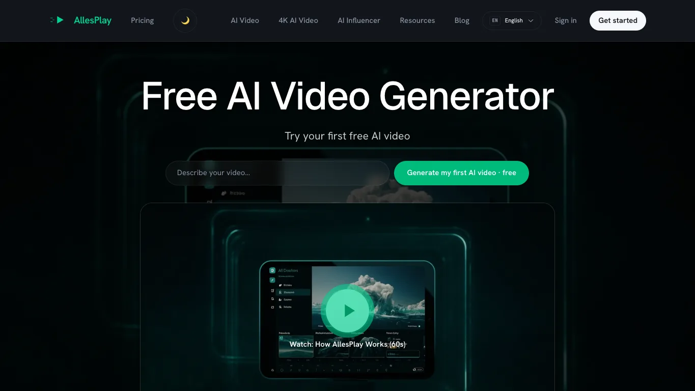 AllesPlay official homepage screenshot