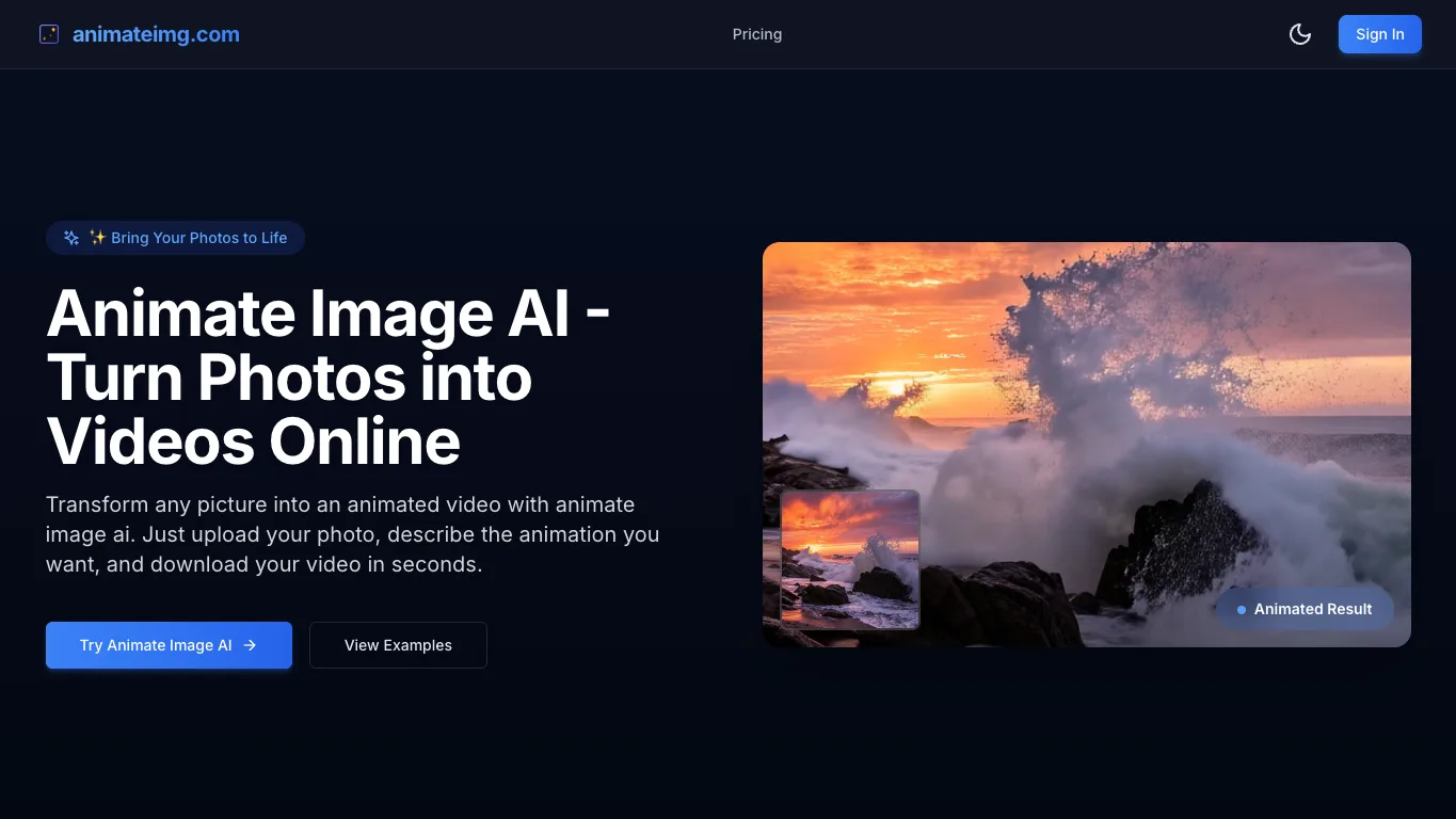 AnimateImg official homepage screenshot