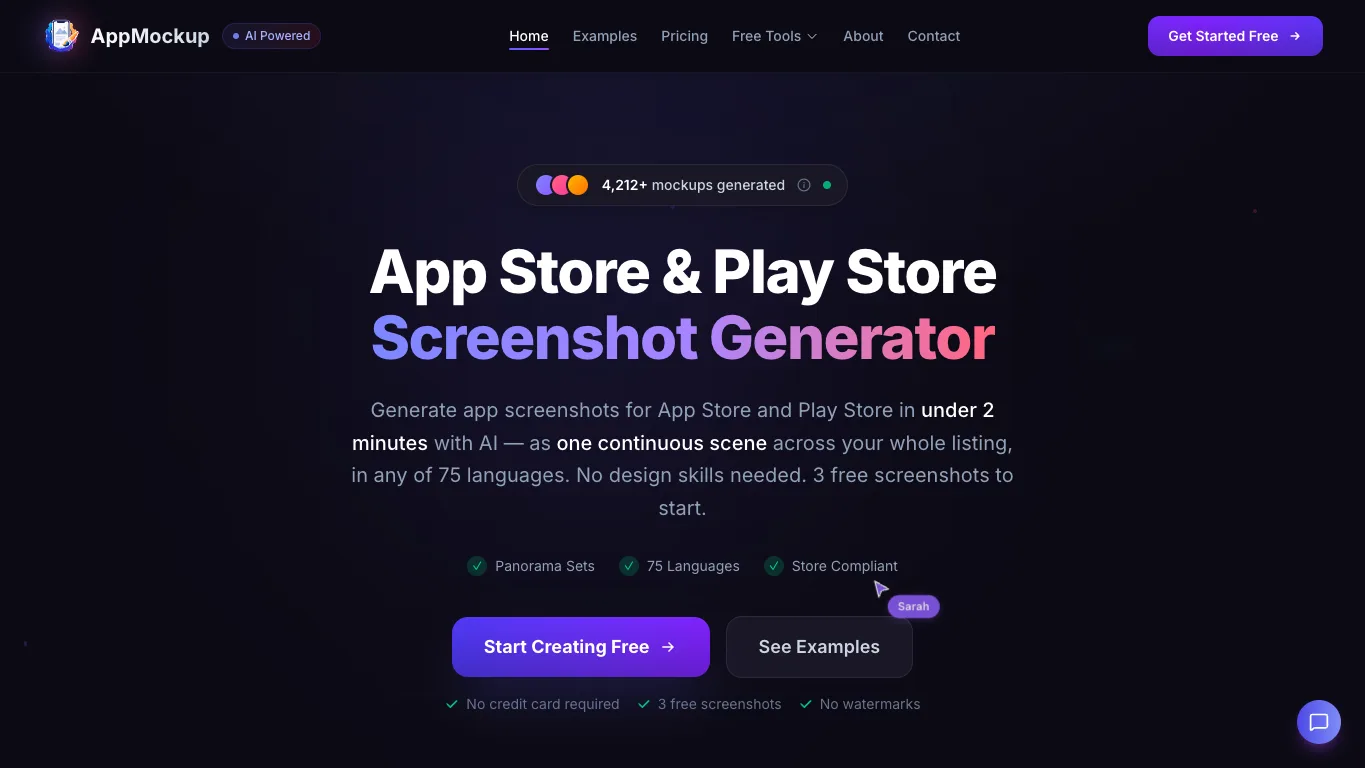 AppMockup official homepage screenshot