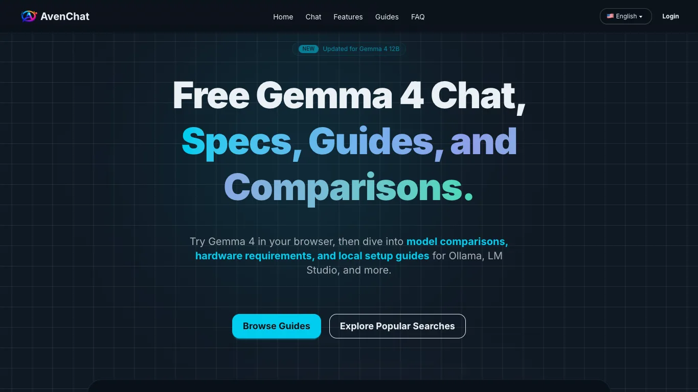 AvenChat official homepage screenshot