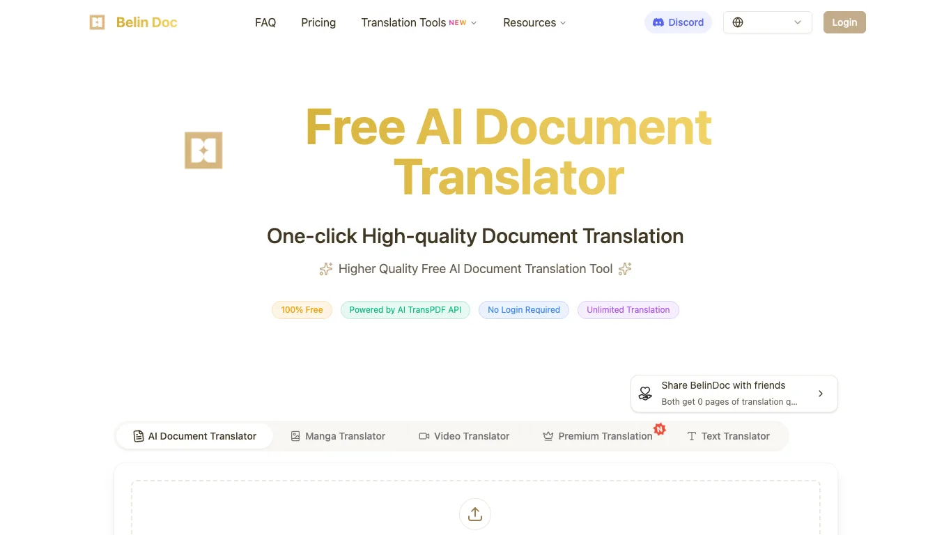 Belin Doc official homepage screenshot