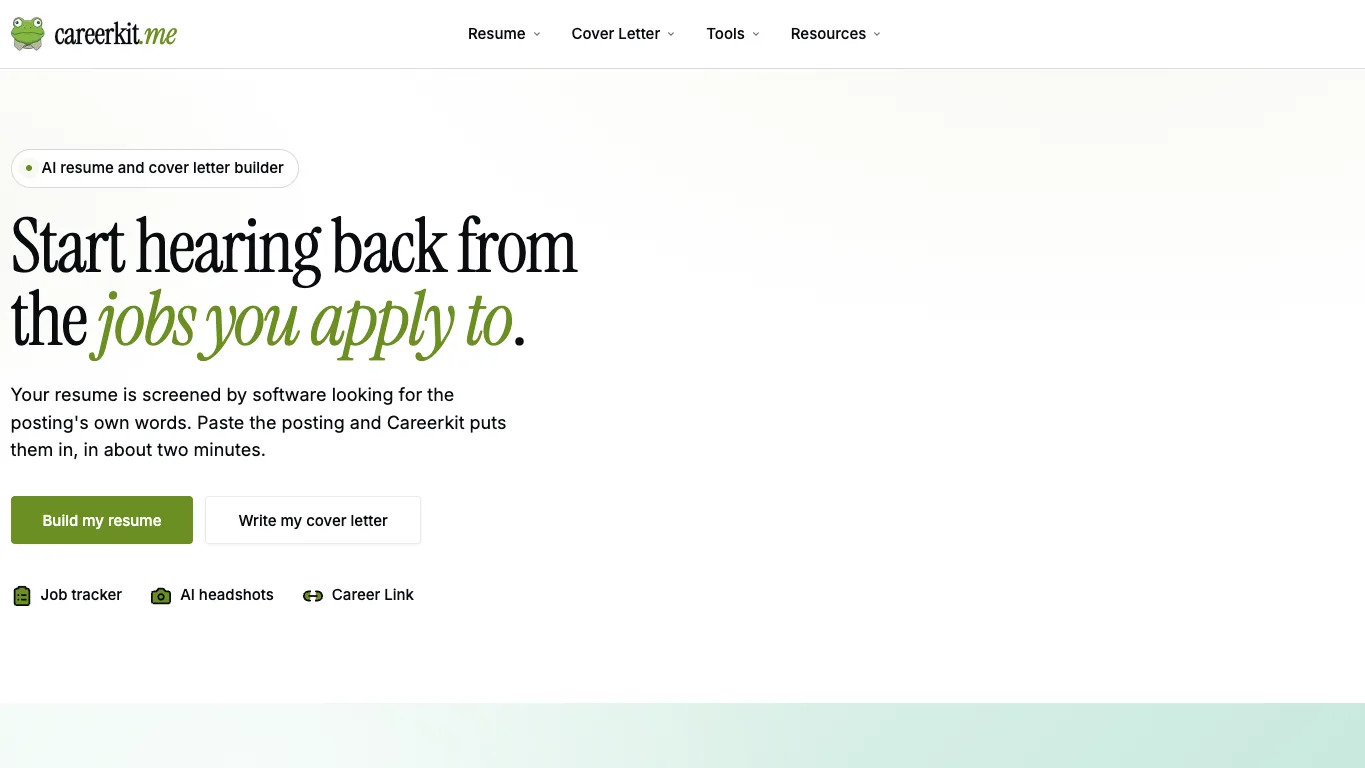 Careerkit official homepage screenshot