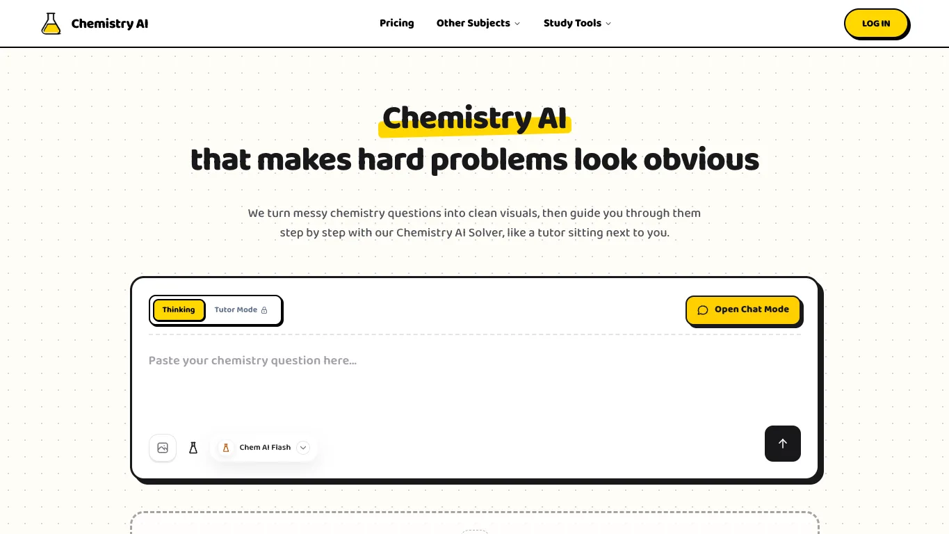 Chemistry AI official homepage screenshot