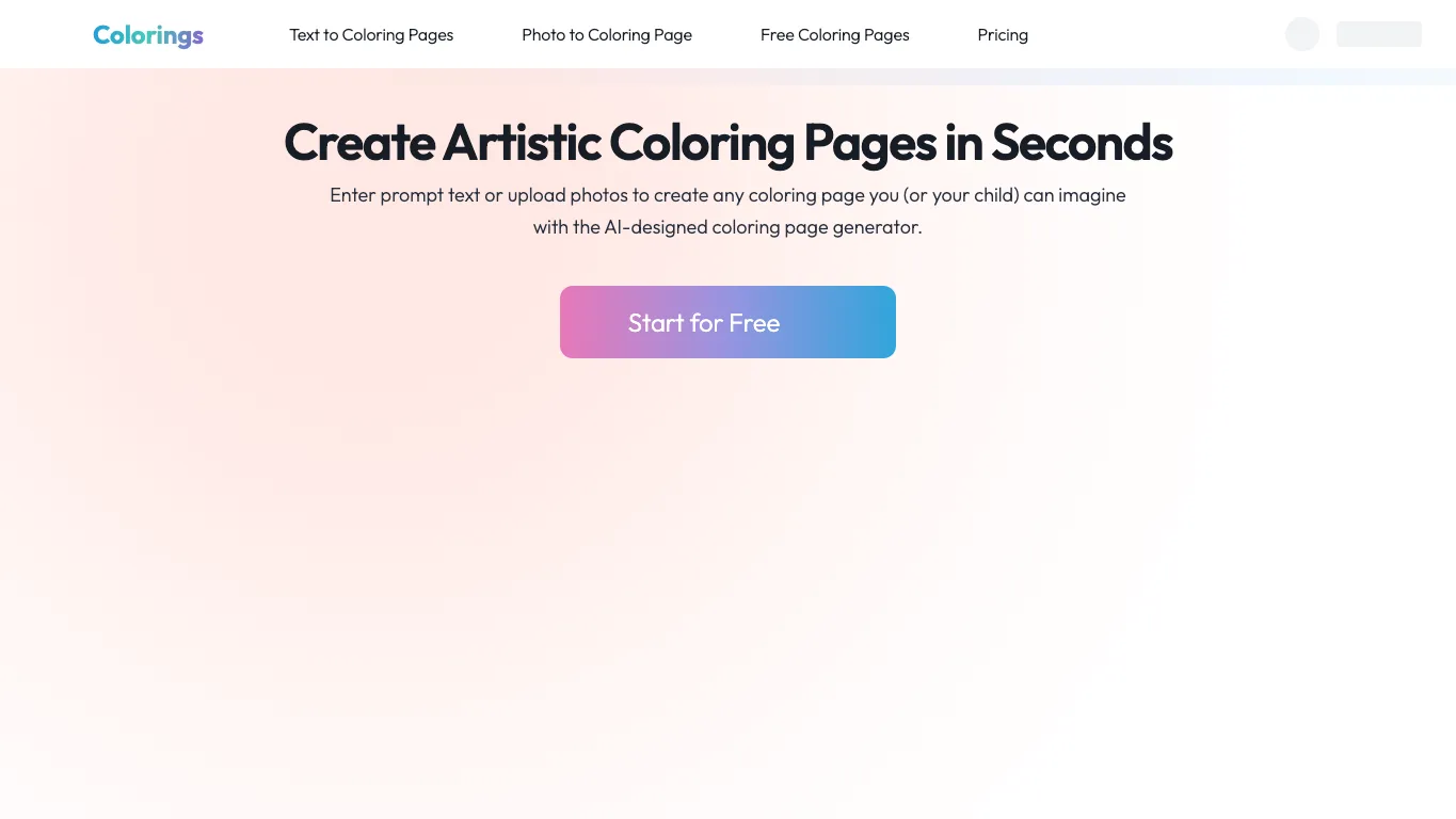 Colorings.io official homepage screenshot