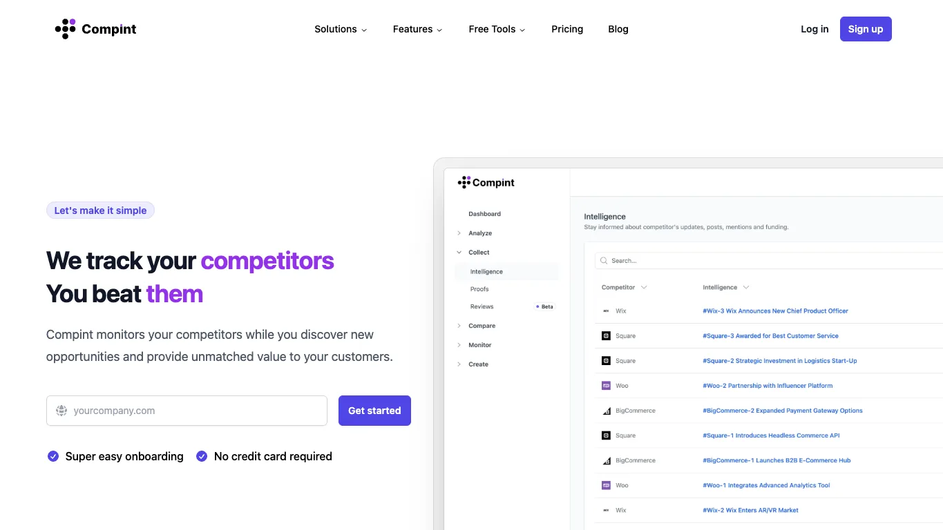 Compint official homepage screenshot