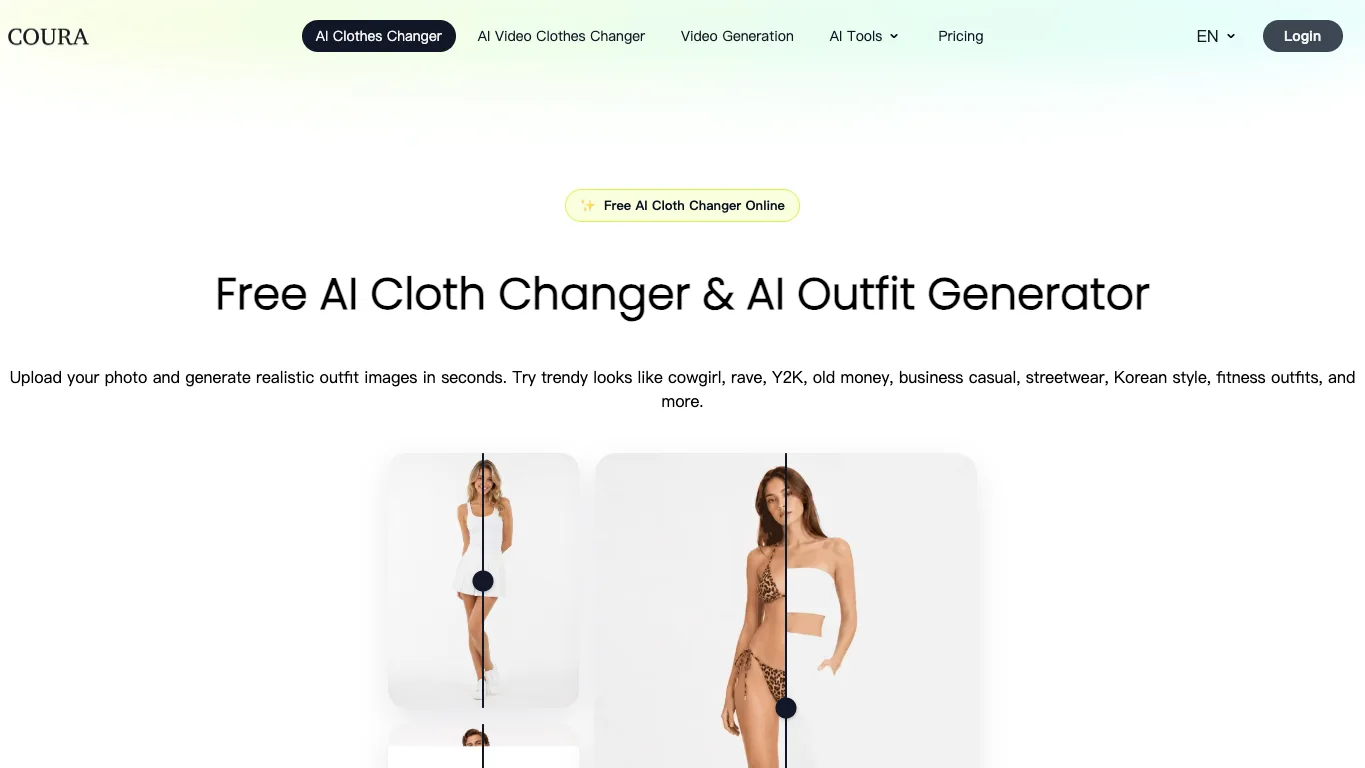 Coura AI official homepage screenshot