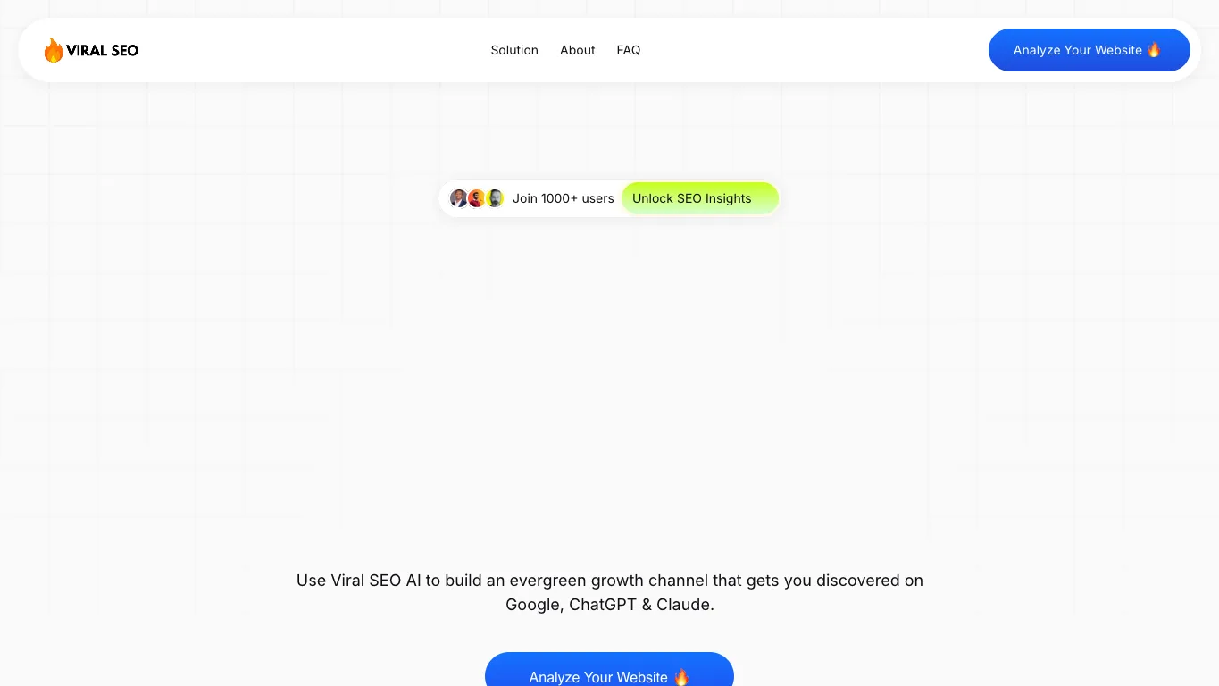 Viral SEO official homepage screenshot
