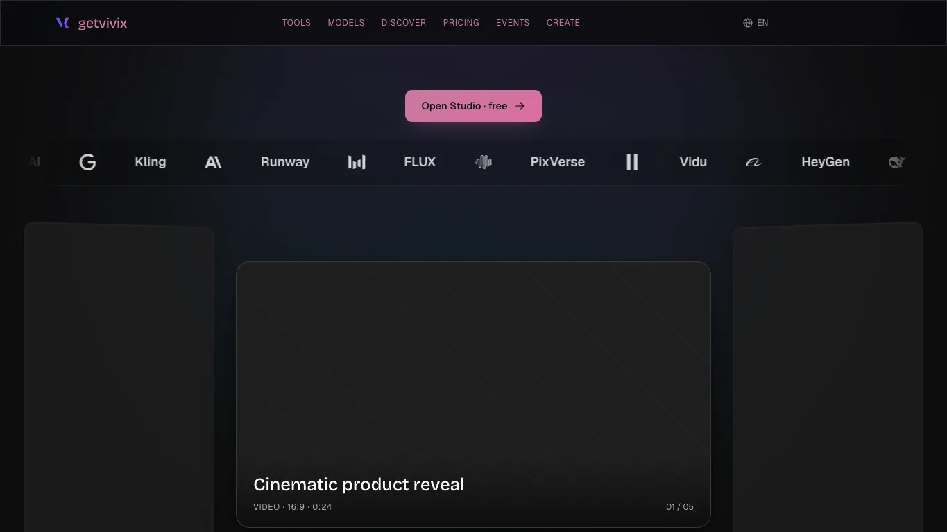 getvivix official homepage screenshot