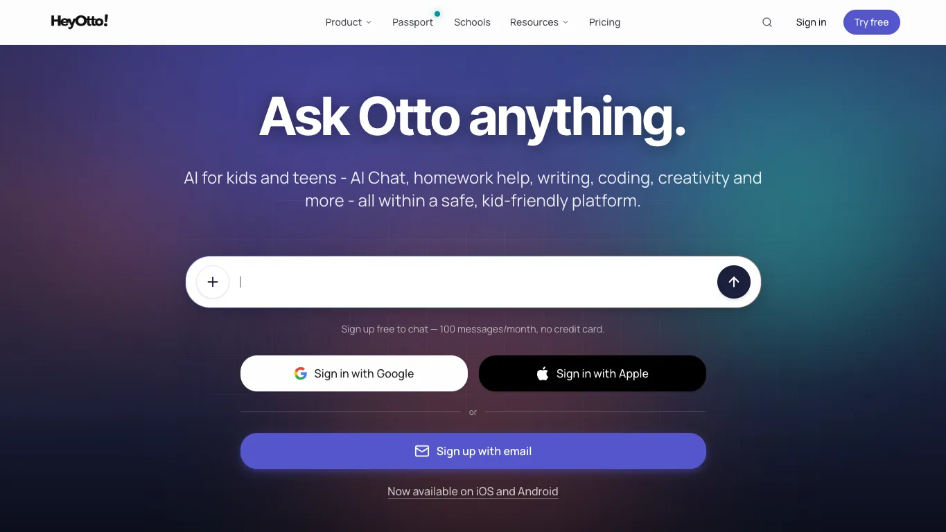 HeyOtto official homepage screenshot