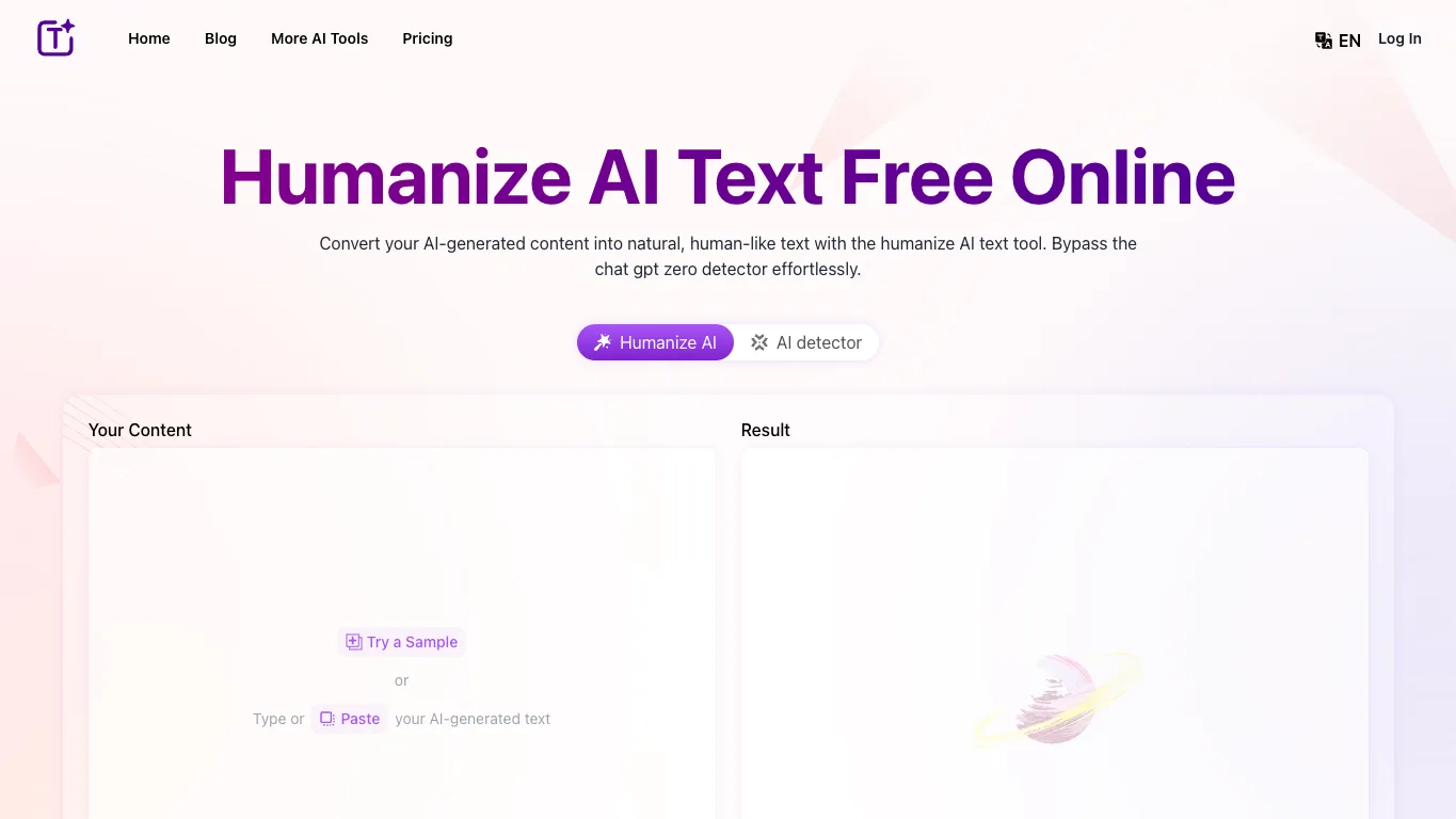 Humanize.im official homepage screenshot