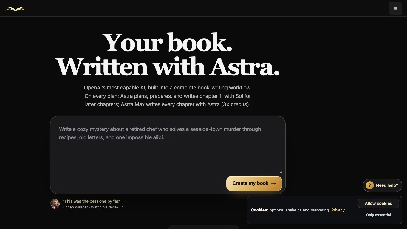 Imagine Your Book official homepage screenshot