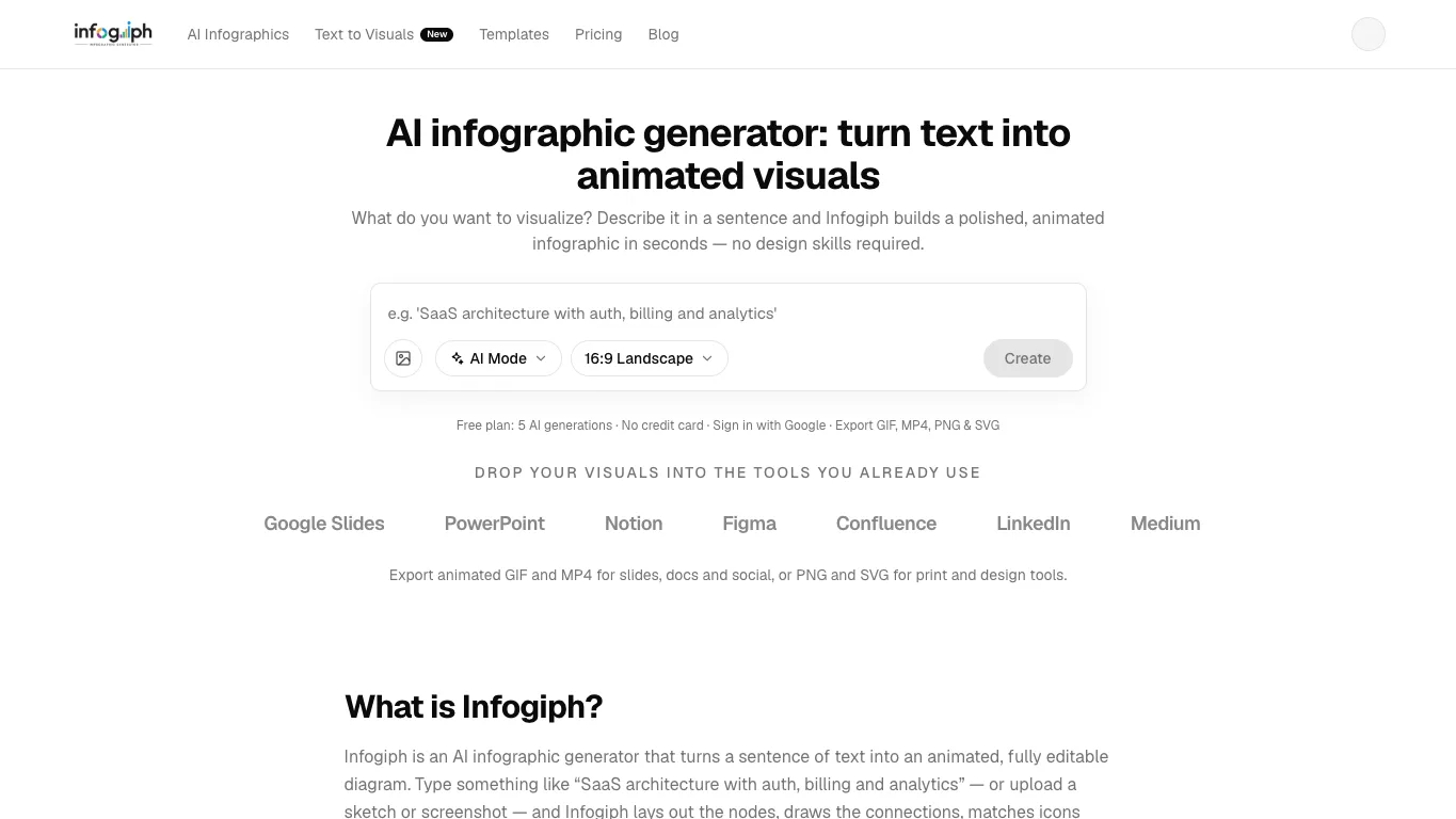 Infogiph official homepage screenshot