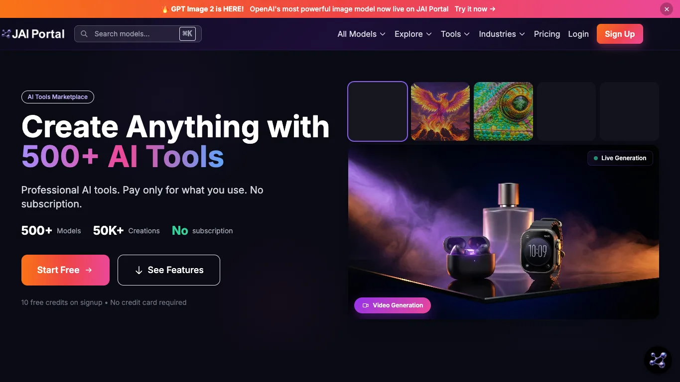Jai Portal official homepage screenshot