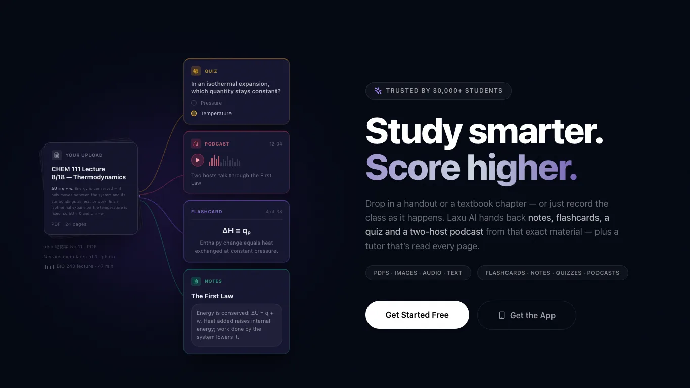 Laxu AI official homepage screenshot