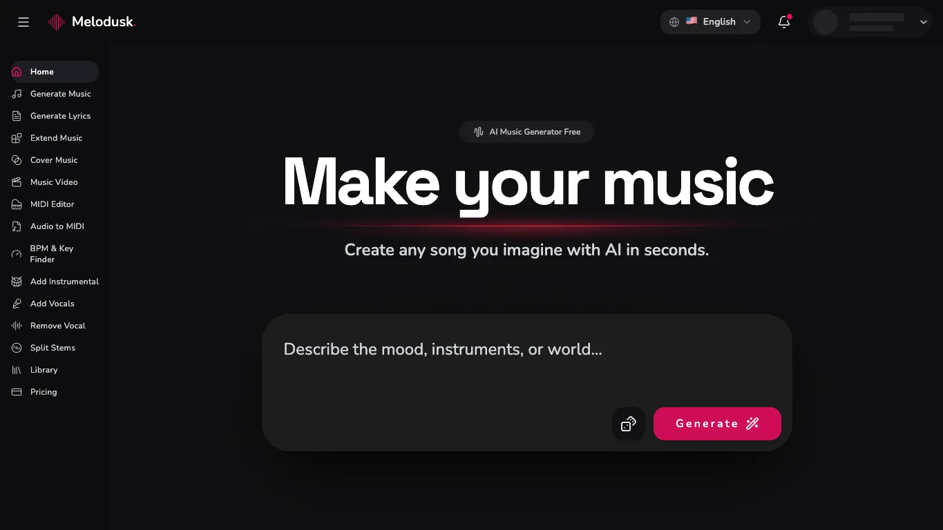 Melodusk official homepage screenshot