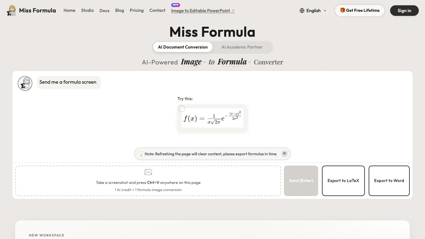 Miss Formula official homepage screenshot
