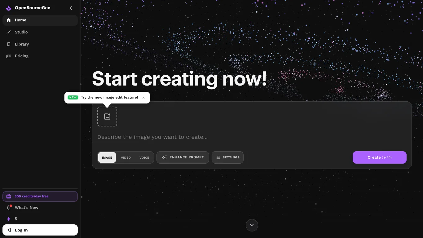 OpenSourceGen website homepage screenshot