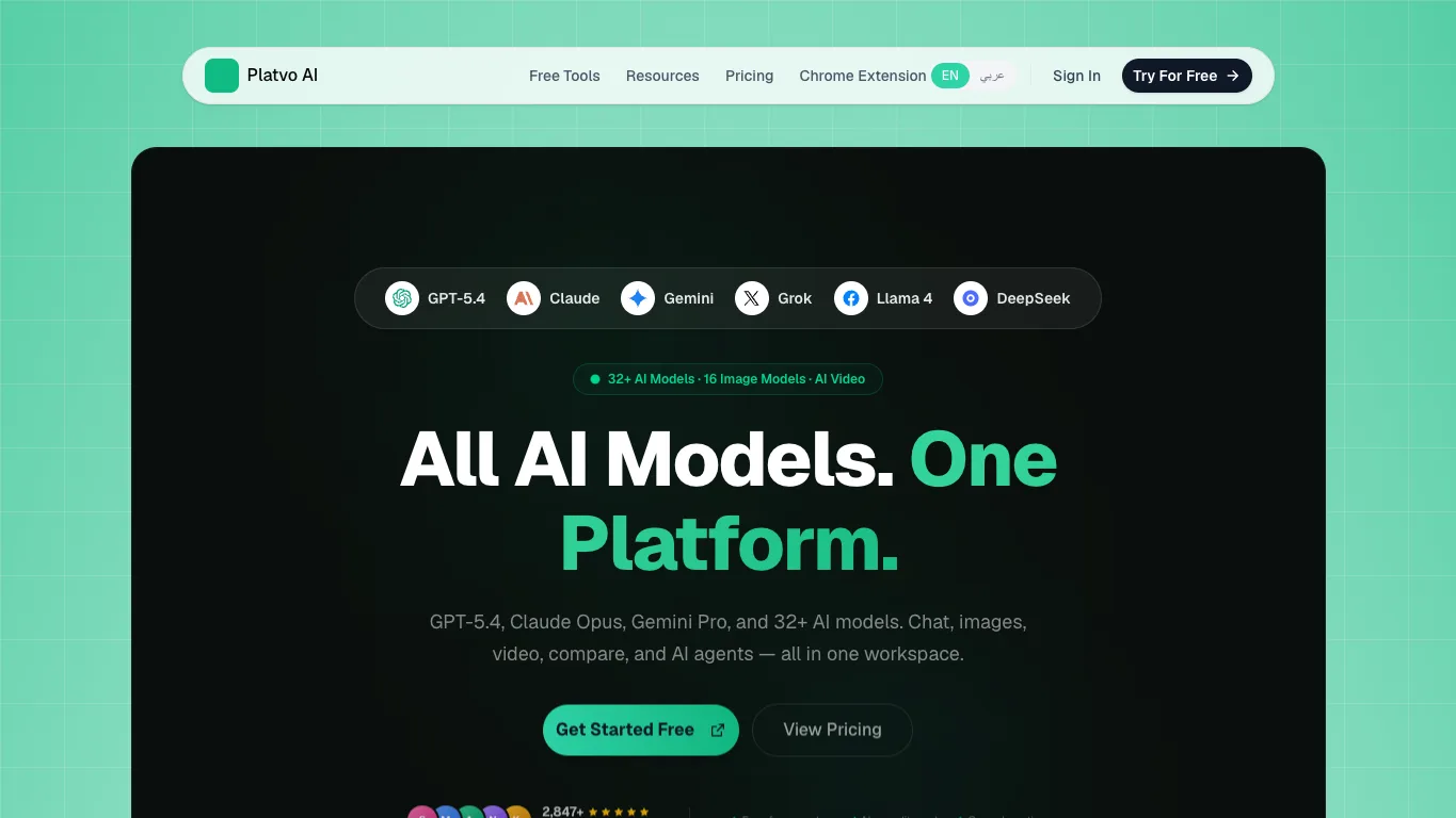 Platvo official homepage screenshot