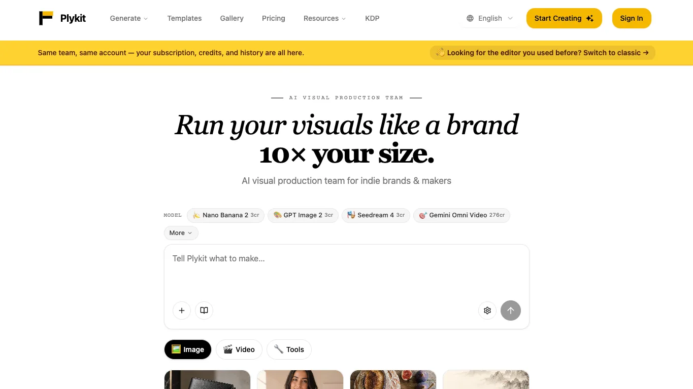 Plykit official homepage screenshot