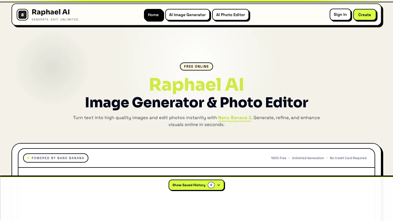 Raphael AI official homepage screenshot