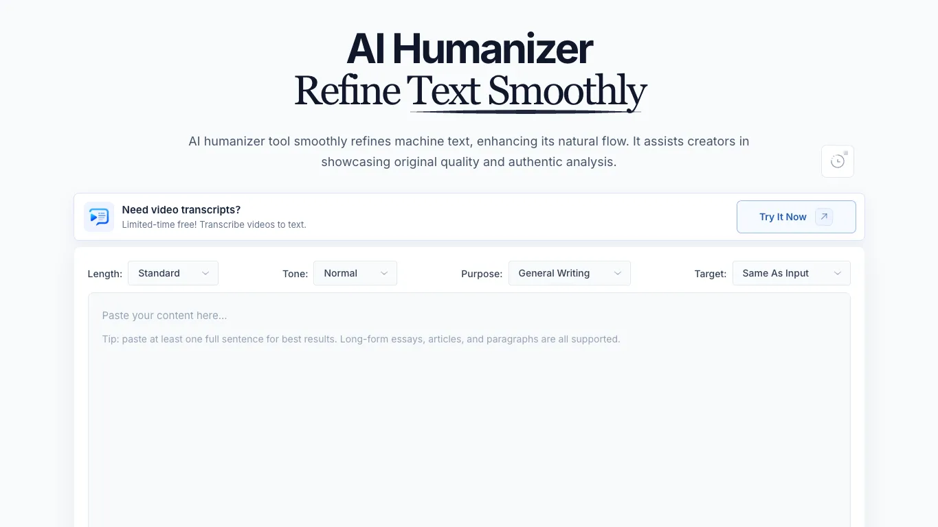Rehumanize official homepage screenshot