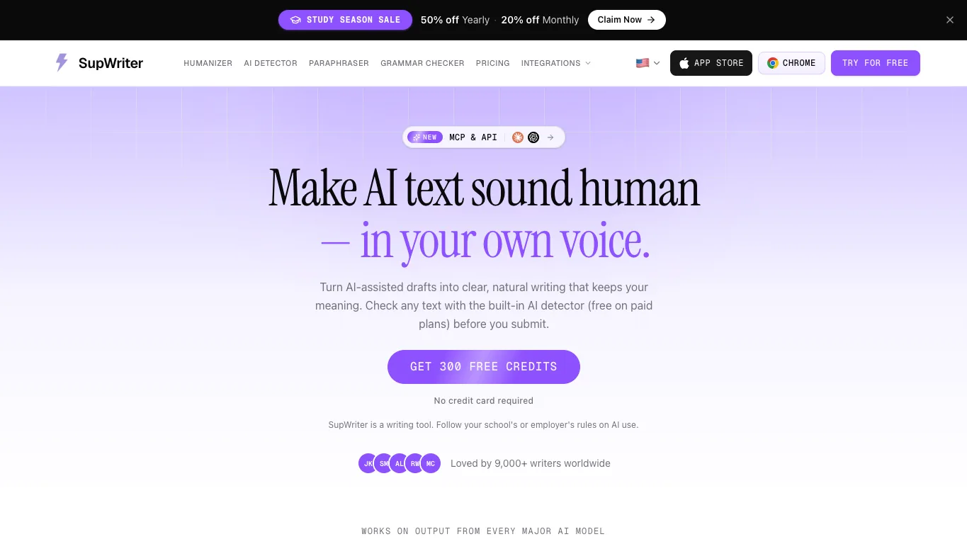 SupWriter official homepage screenshot