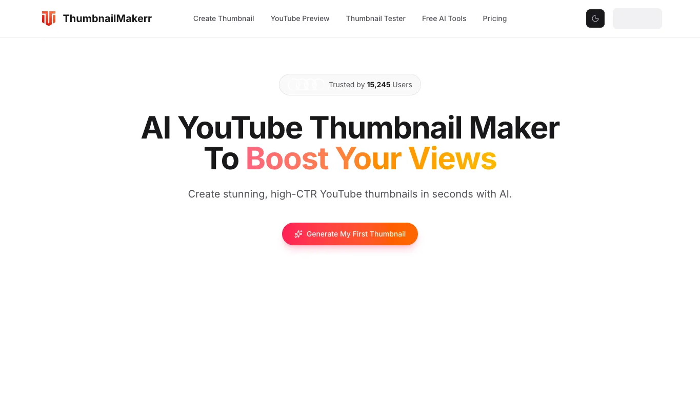 ThumbnailMakerr official homepage screenshot