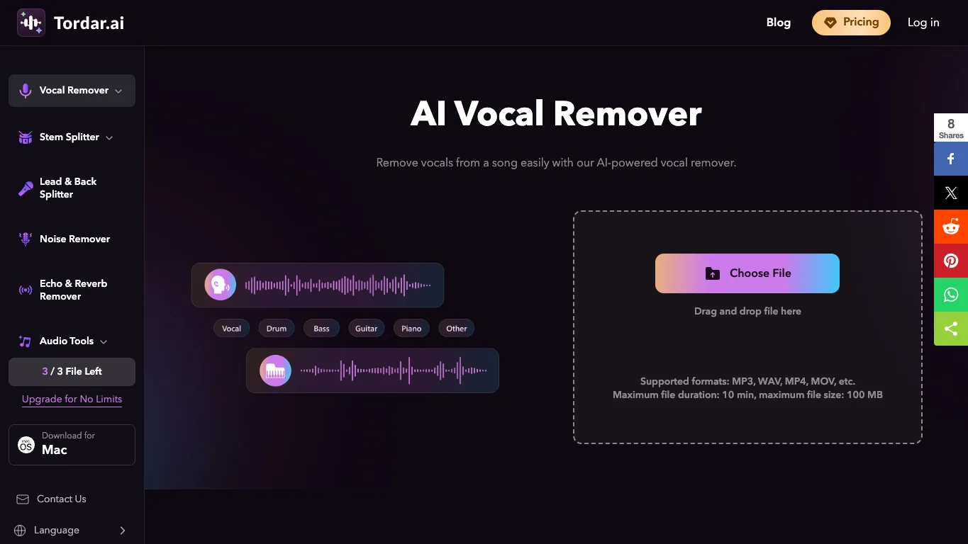 Tordar AI official homepage screenshot