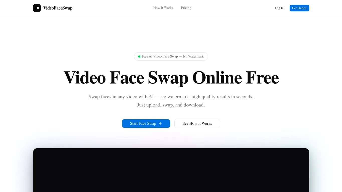 Video Face Swap AI official homepage screenshot