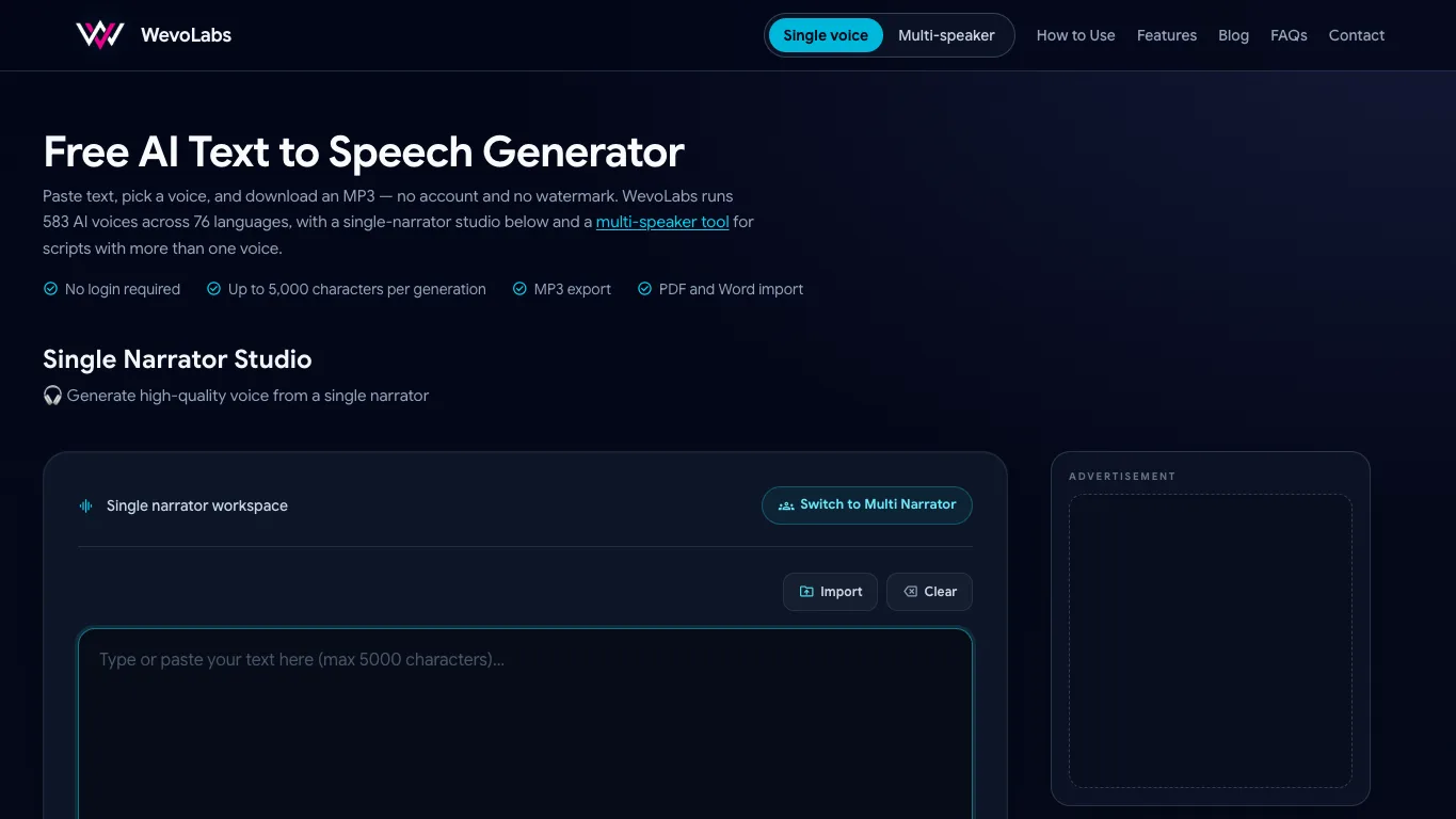 WevoLabs official homepage screenshot