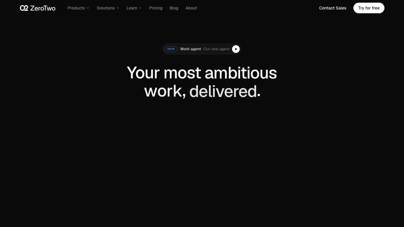 ZeroTwo official homepage screenshot